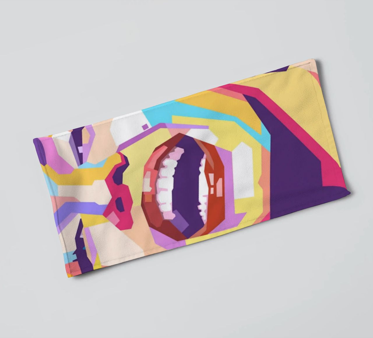 Marilyn Monroe, ritratto pop art colorato asciugamano da bagno da Hantamrata