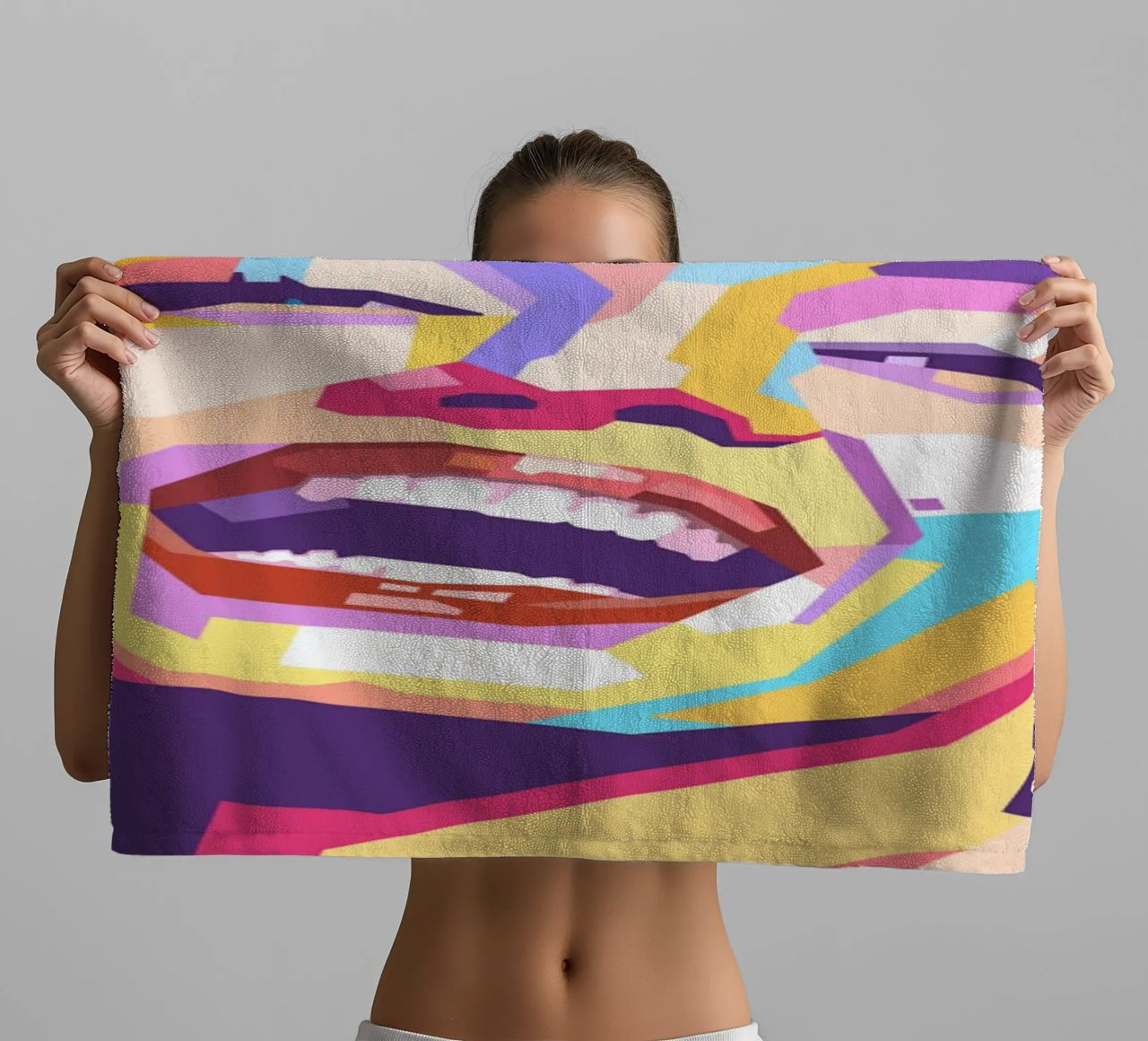 Marilyn Monroe, ritratto pop art colorato asciugamano da bagno da Hantamrata