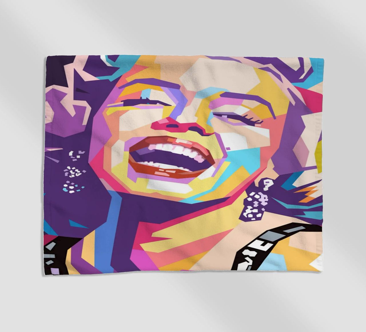 Marilyn Monroe, ritratto pop art colorato telo mare da Hantamrata