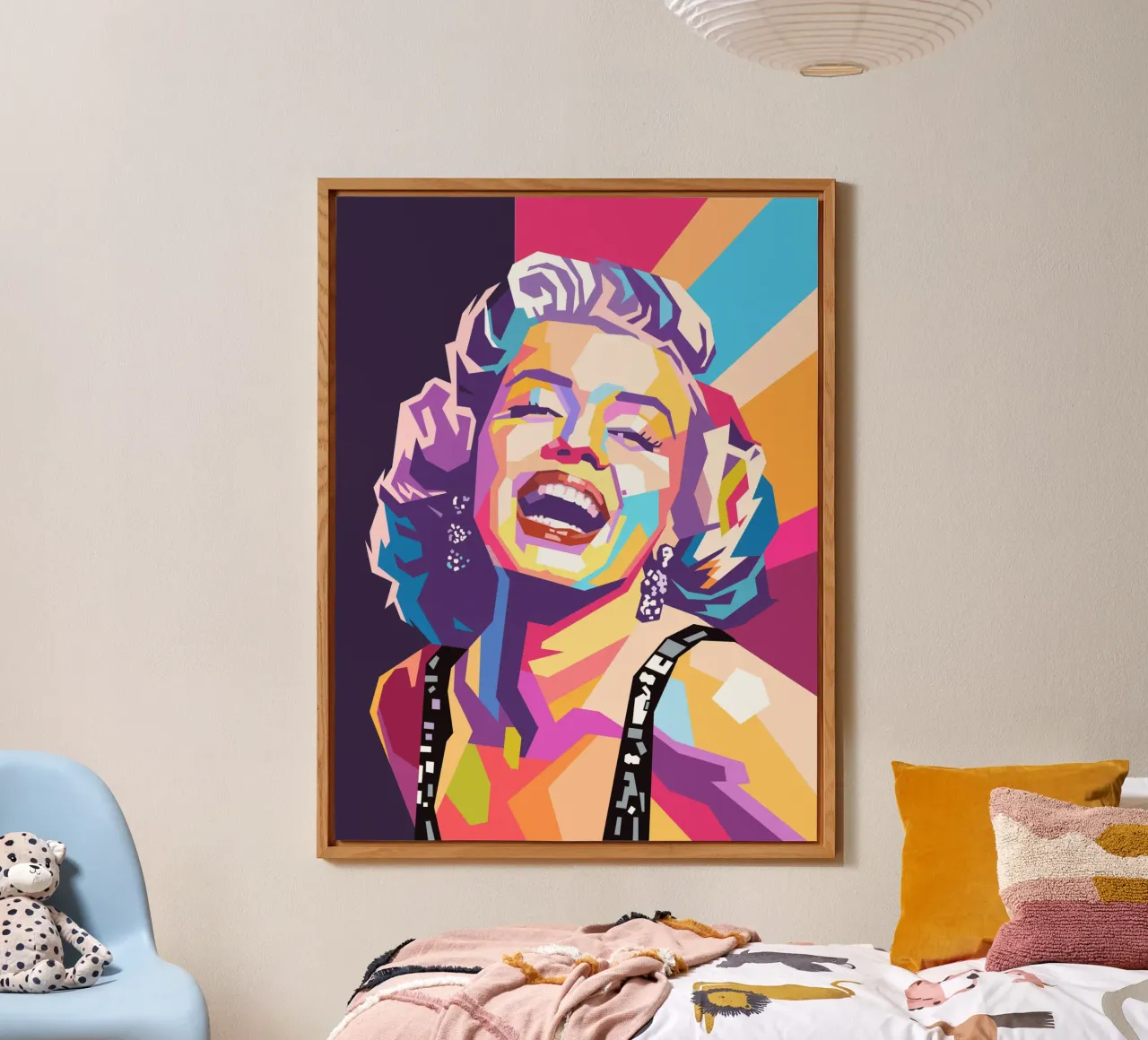 Marilyn Monroe portrait pop art coloré alu dibond de Hantamrata