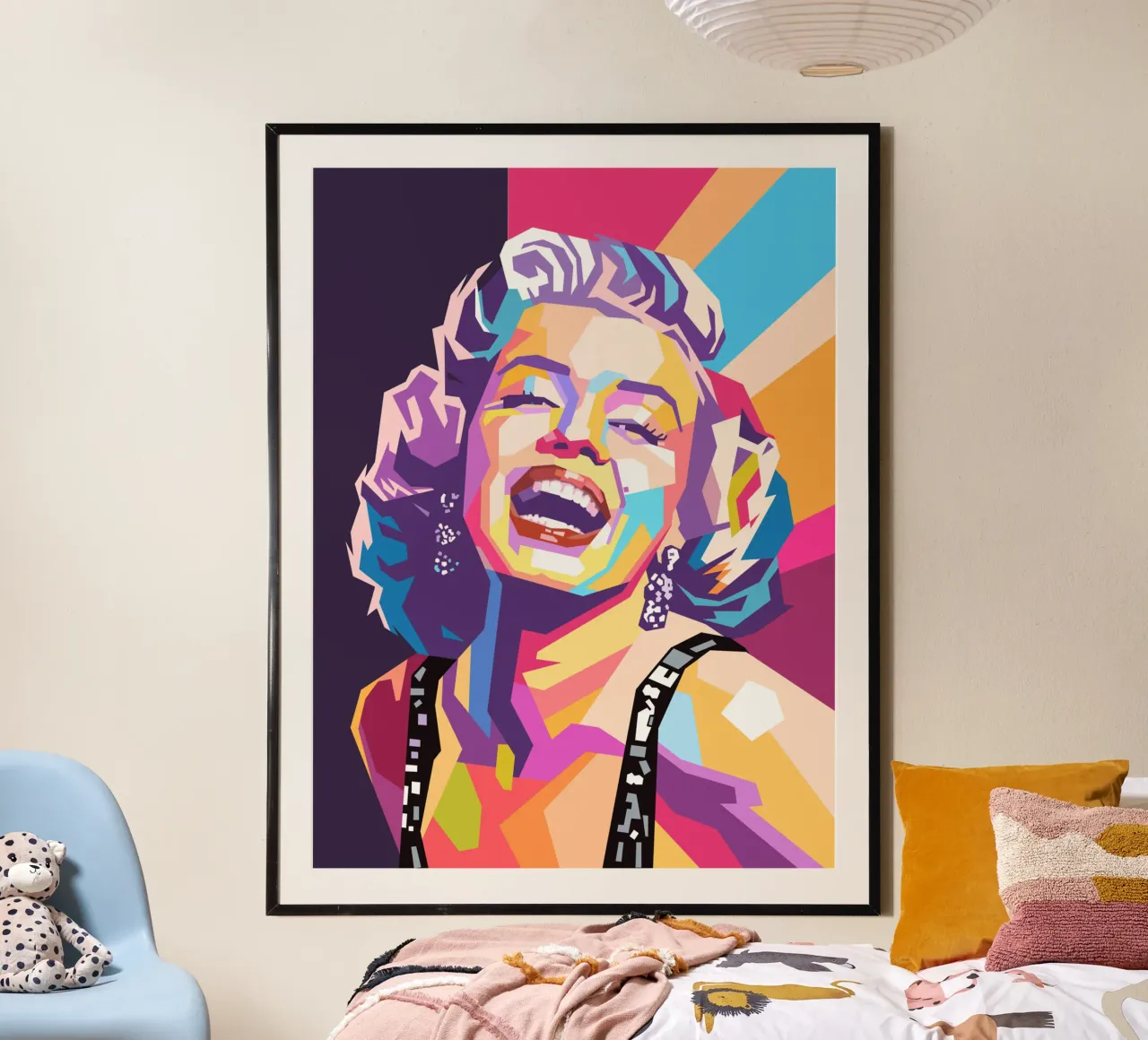 Marilyn Monroe portrait pop art coloré hahnemühle de Hantamrata