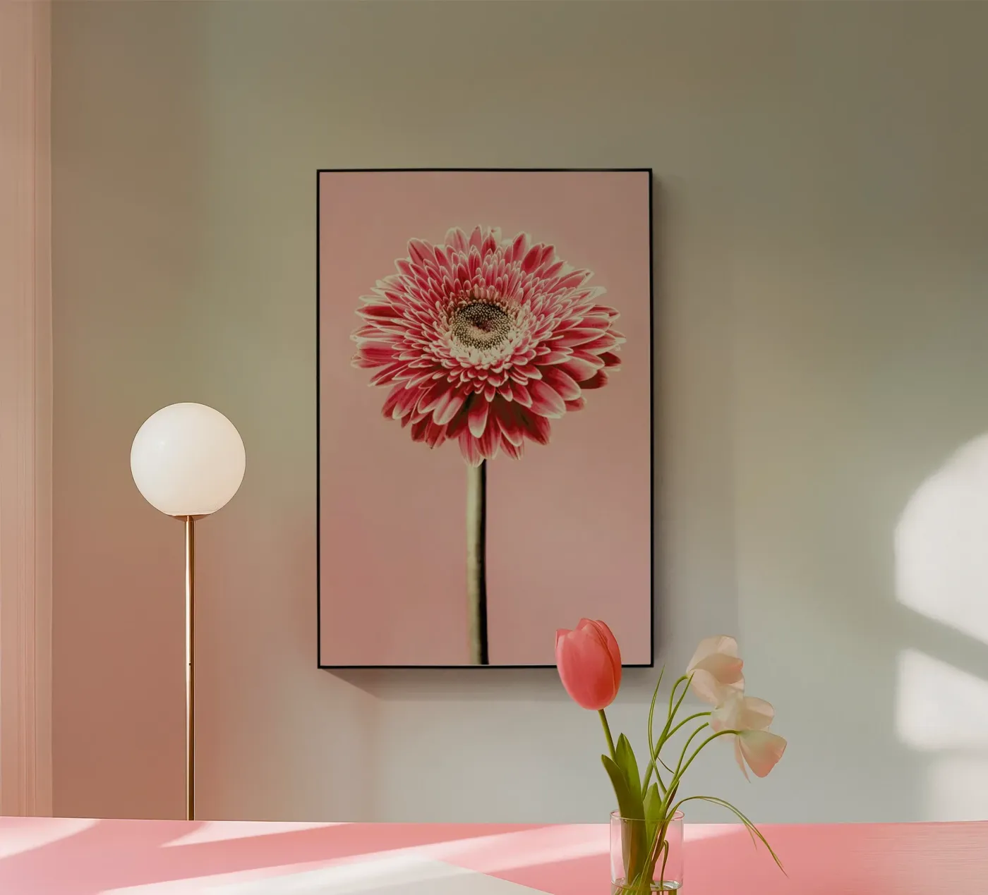 Red Barberton Daisy plexiglass da Flora & Fauna