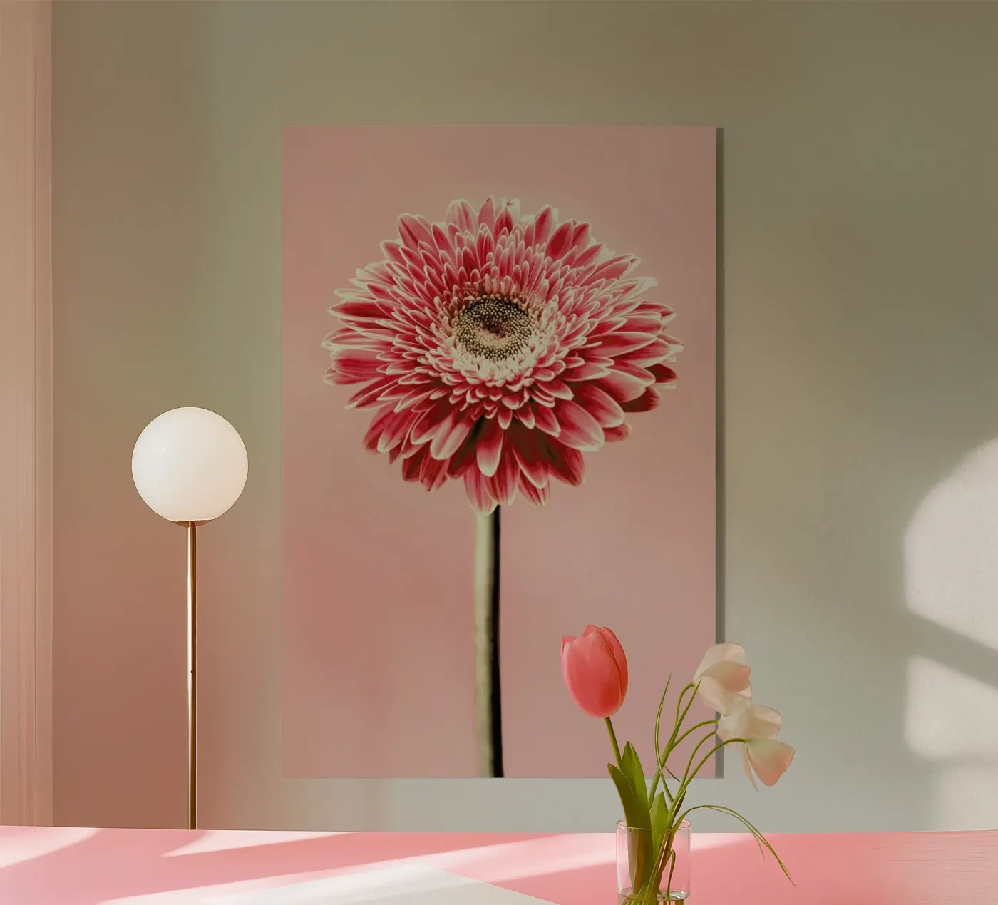 Red Barberton Daisy plexiglass da Flora & Fauna