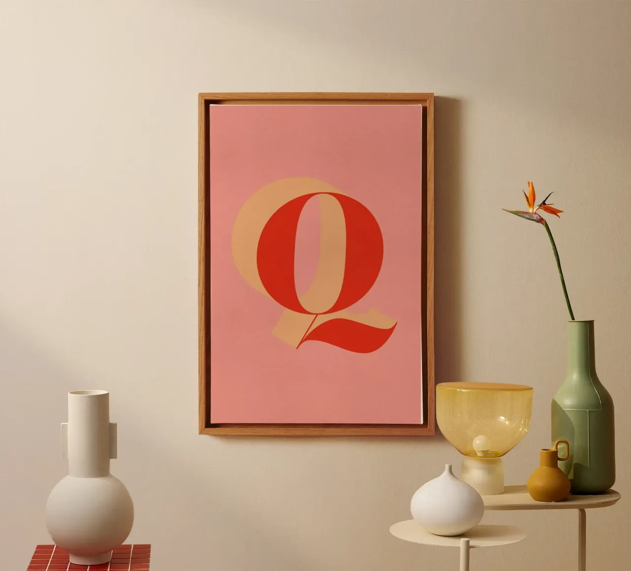 Red Q tela con Cornice a cassetta da daylight design studio