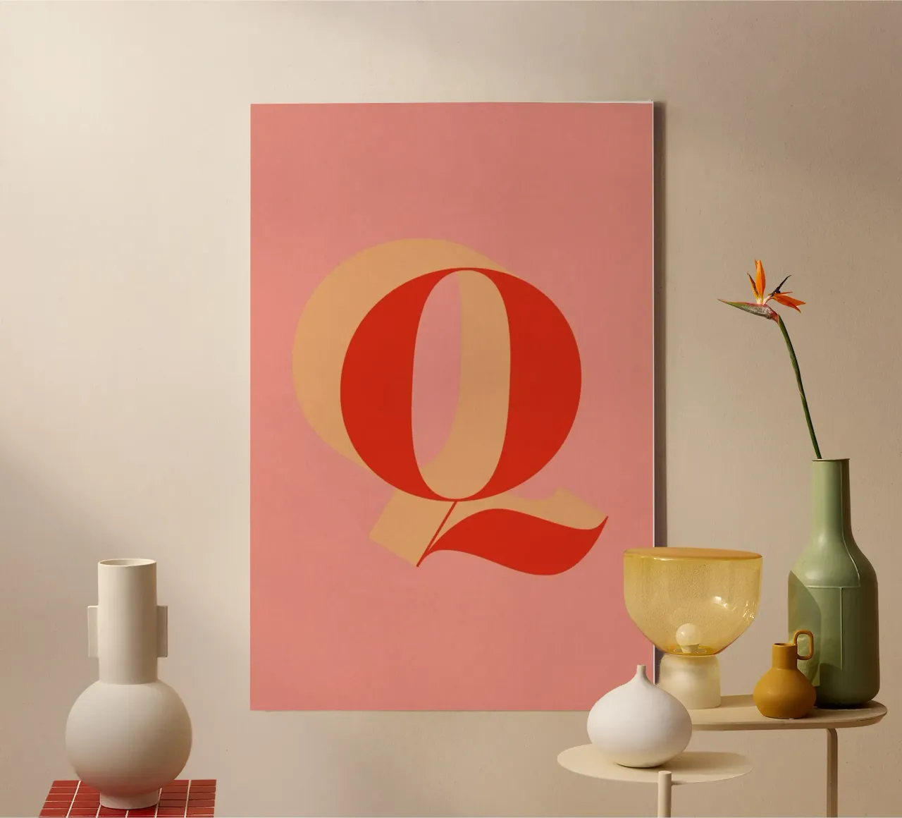 Red Q tela con Cornice a cassetta da daylight design studio