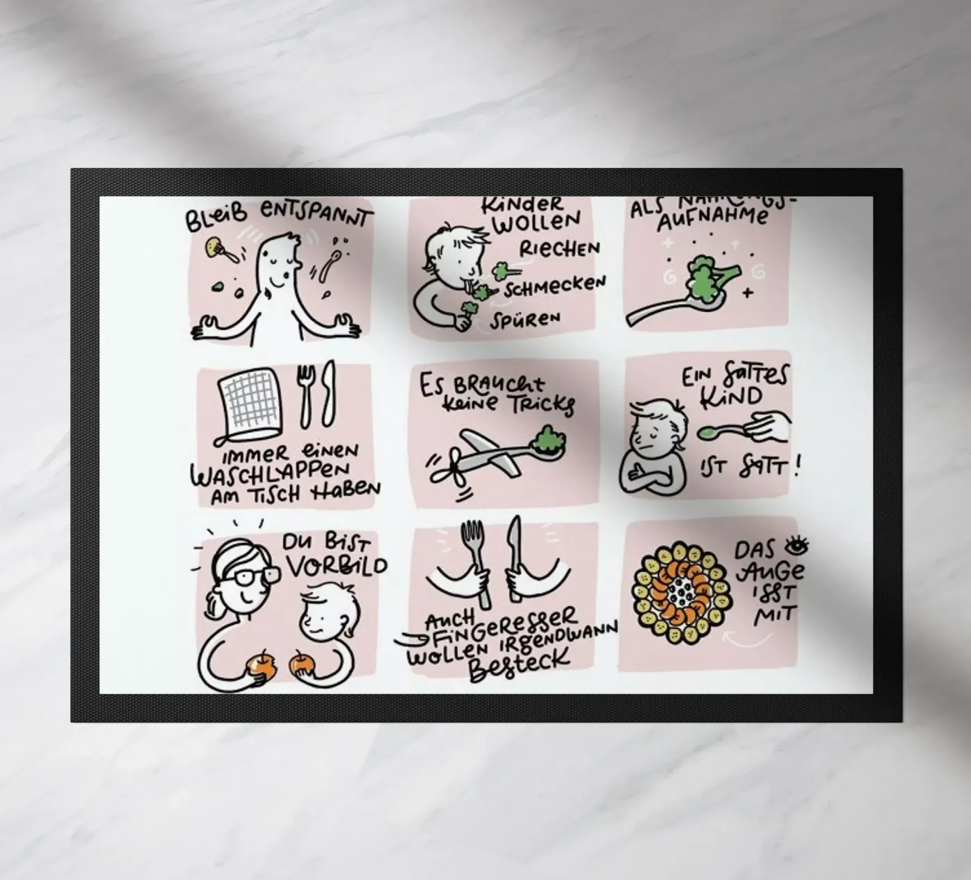 Essen Fußmatte von Geborgen Wachsen x JUNIQE