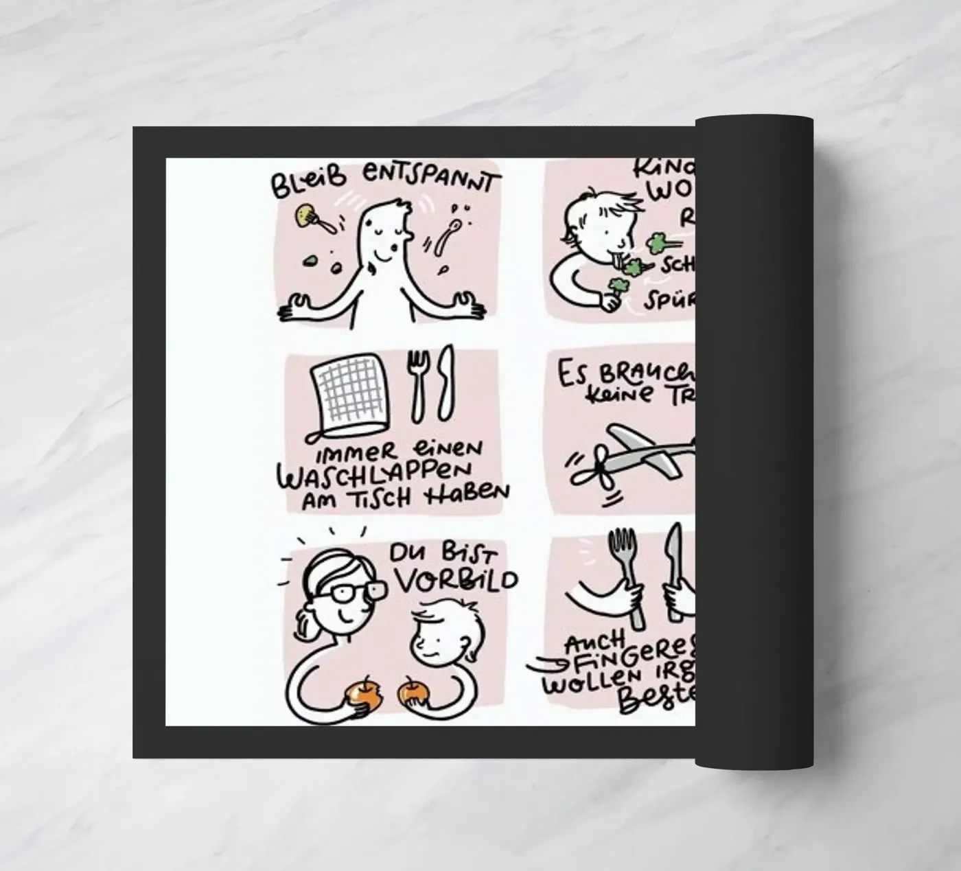 Essen Fußmatte von Geborgen Wachsen x JUNIQE