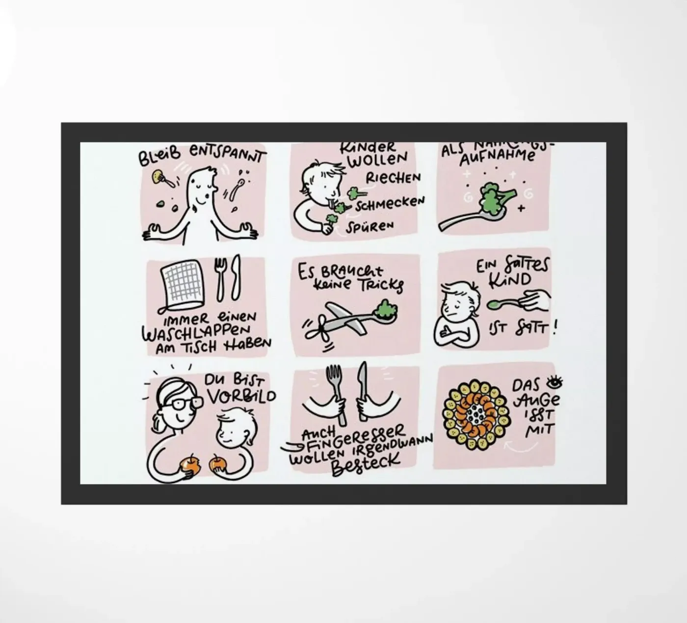 Essen Fußmatte von Geborgen Wachsen x JUNIQE