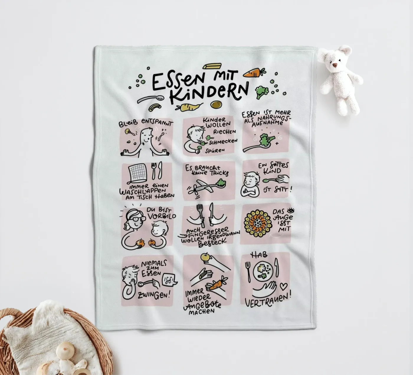 Essen fleece blanket by Geborgen Wachsen x JUNIQE