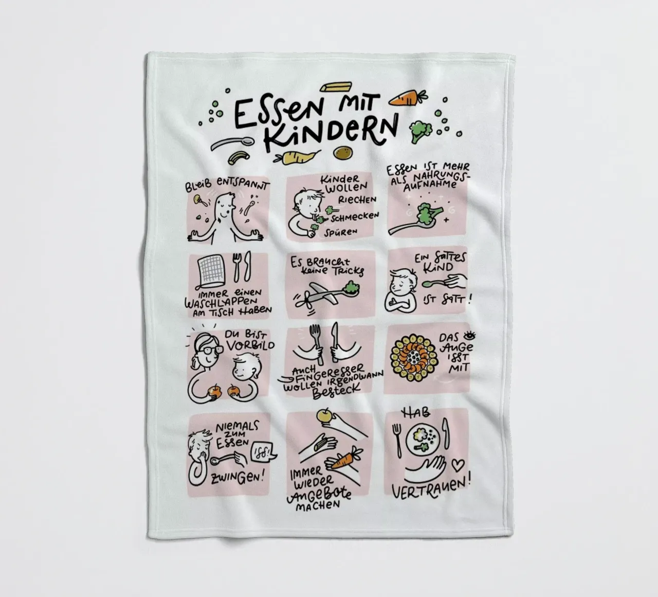 Essen fleecedeken van Geborgen Wachsen x JUNIQE