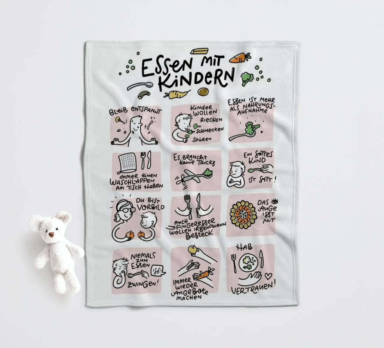 Essen fleecedeken van Geborgen Wachsen x JUNIQE