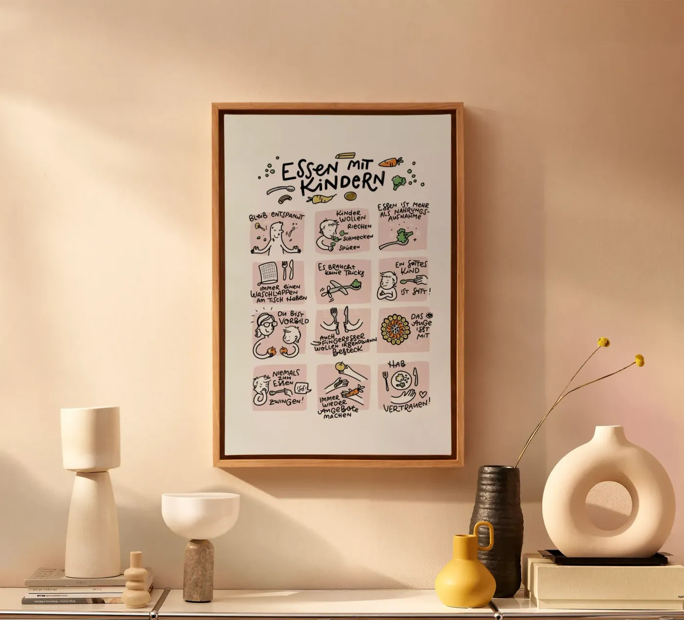 Essen canvas van Geborgen Wachsen x JUNIQE