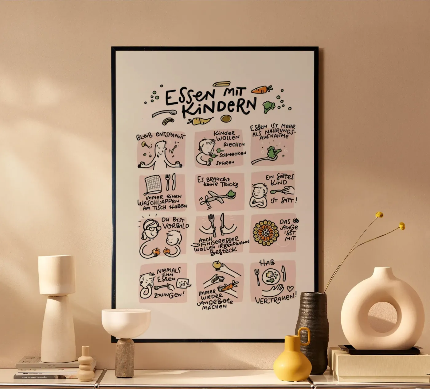 Essen poster by Geborgen Wachsen x JUNIQE