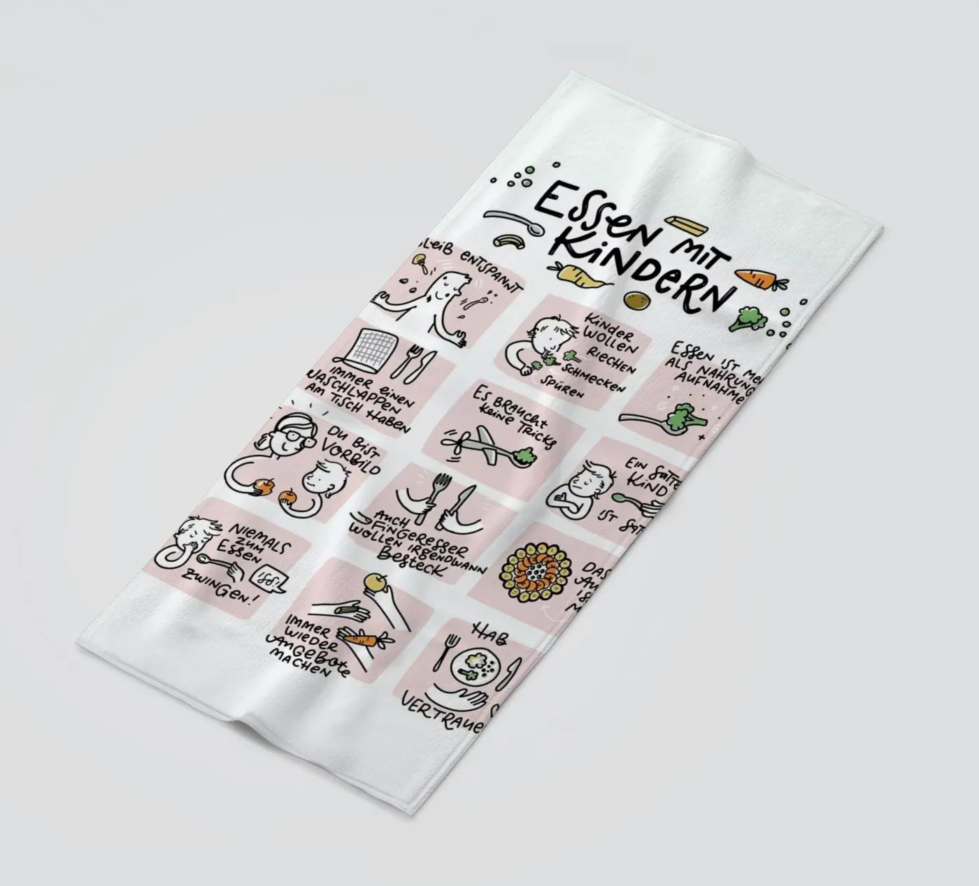 Essen beach towel by Geborgen Wachsen x JUNIQE