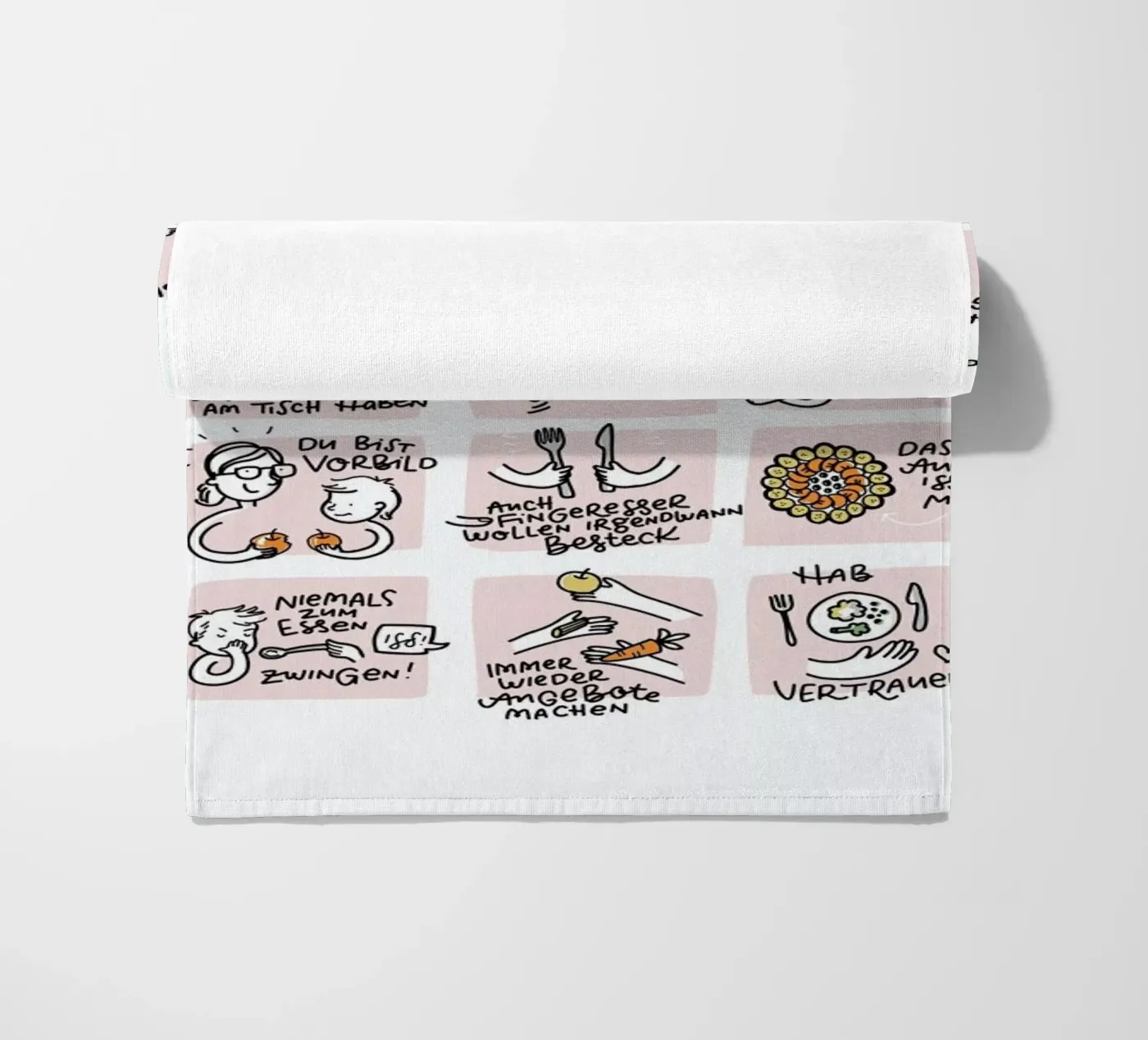 Essen beach towel by Geborgen Wachsen x JUNIQE