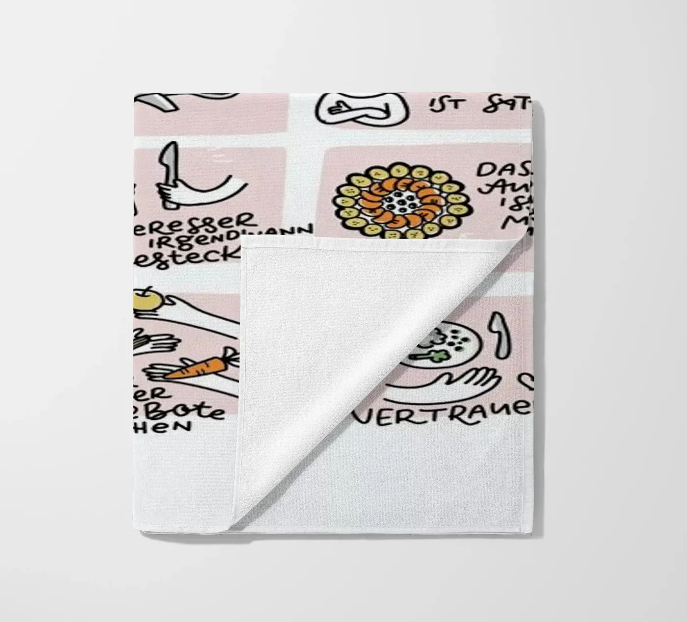 Essen beach towel by Geborgen Wachsen x JUNIQE