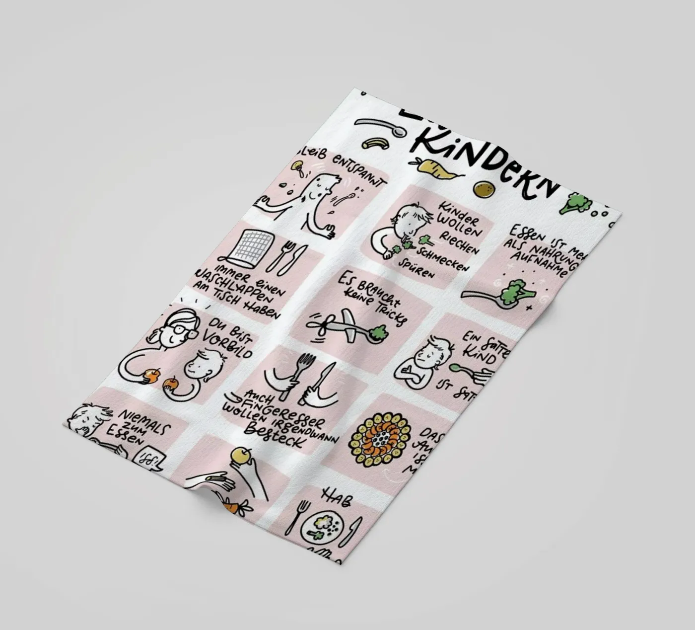 Essen beach towel by Geborgen Wachsen x JUNIQE