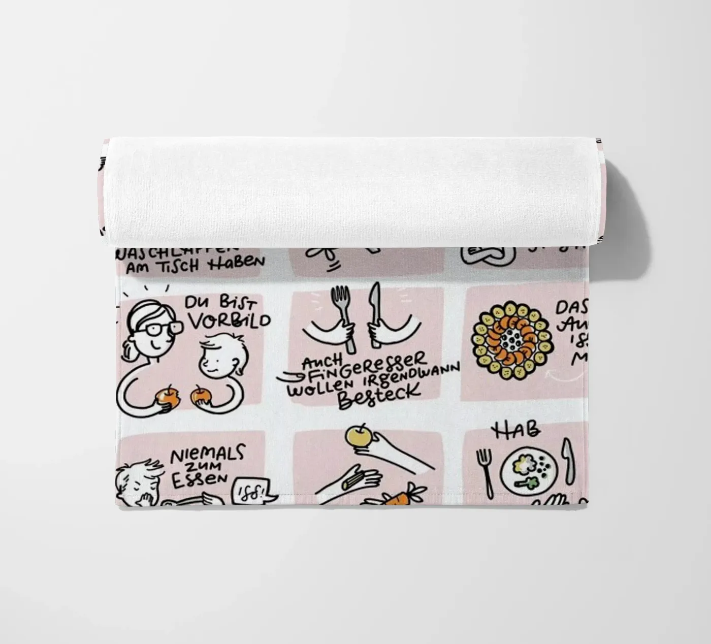 Essen beach towel by Geborgen Wachsen x JUNIQE