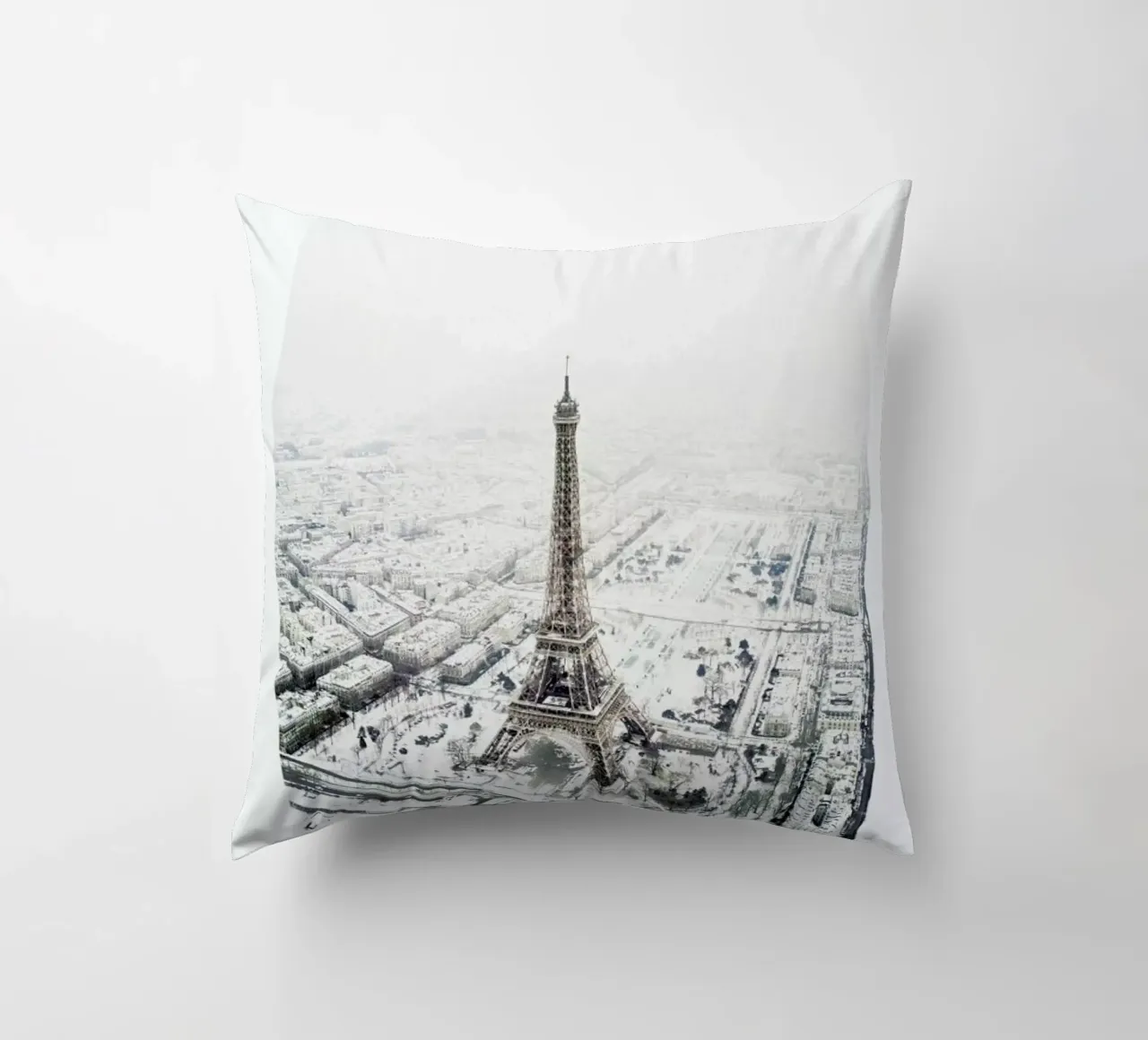 Paris in Winter decorative cushion by METROPOLIS