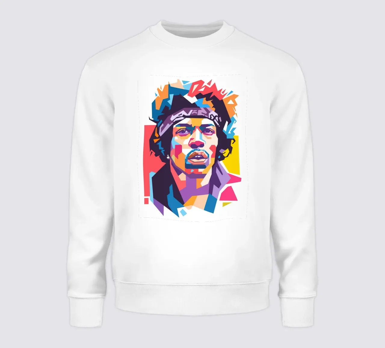 Jimi Hendrix pop art portrait sweatshirt by Hantamrata