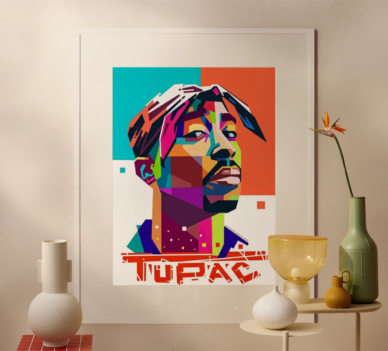 Tupac Shakur hip hop legend poster by Hantamrata