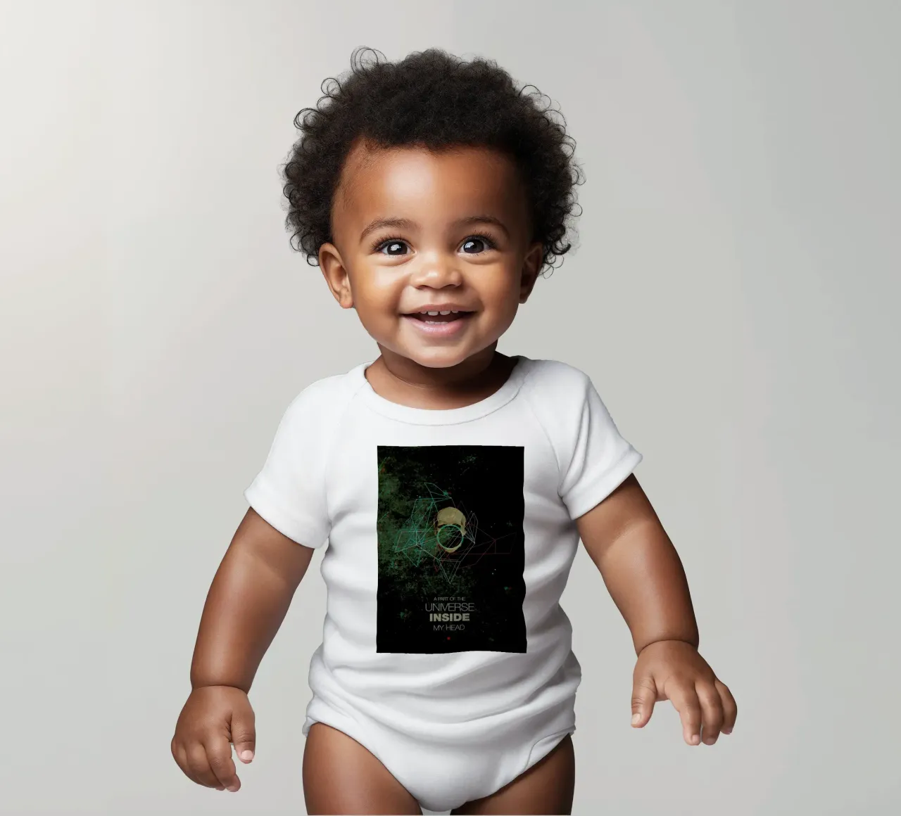 A Part Of The Universe Inside My Head Kurzarm Babybody von Frank Moth