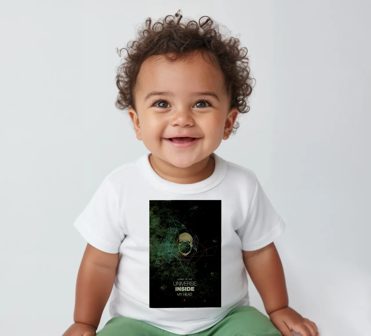 A Part Of The Universe Inside My Head baby t-shirt by Frank Moth