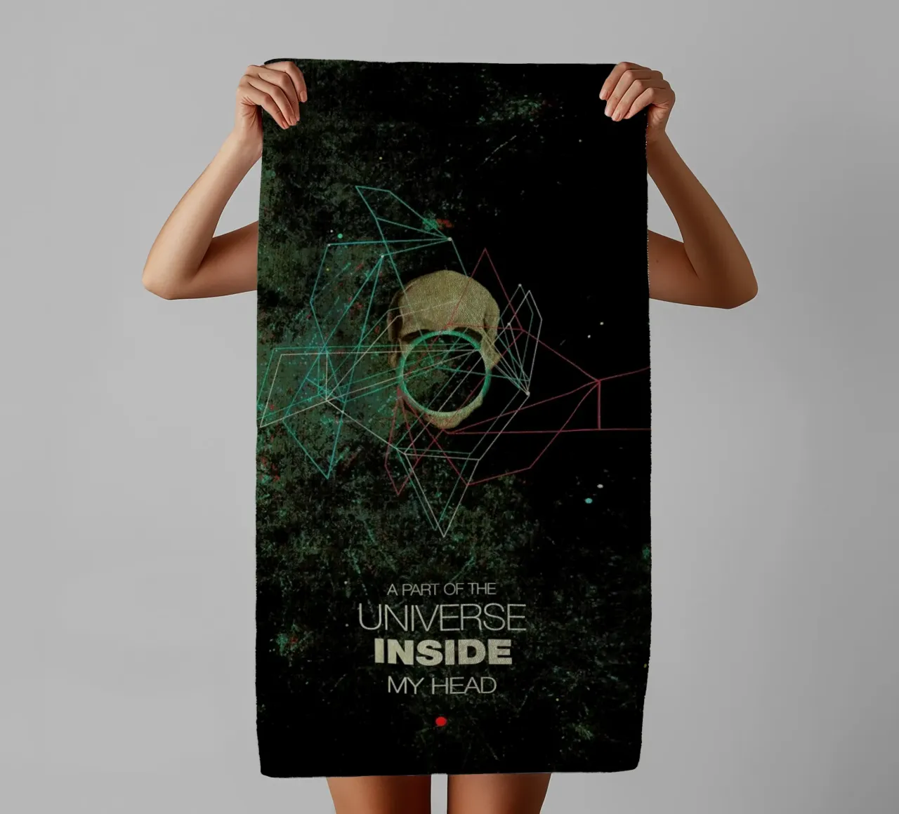 A Part Of The Universe Inside My Head towel by Frank Moth