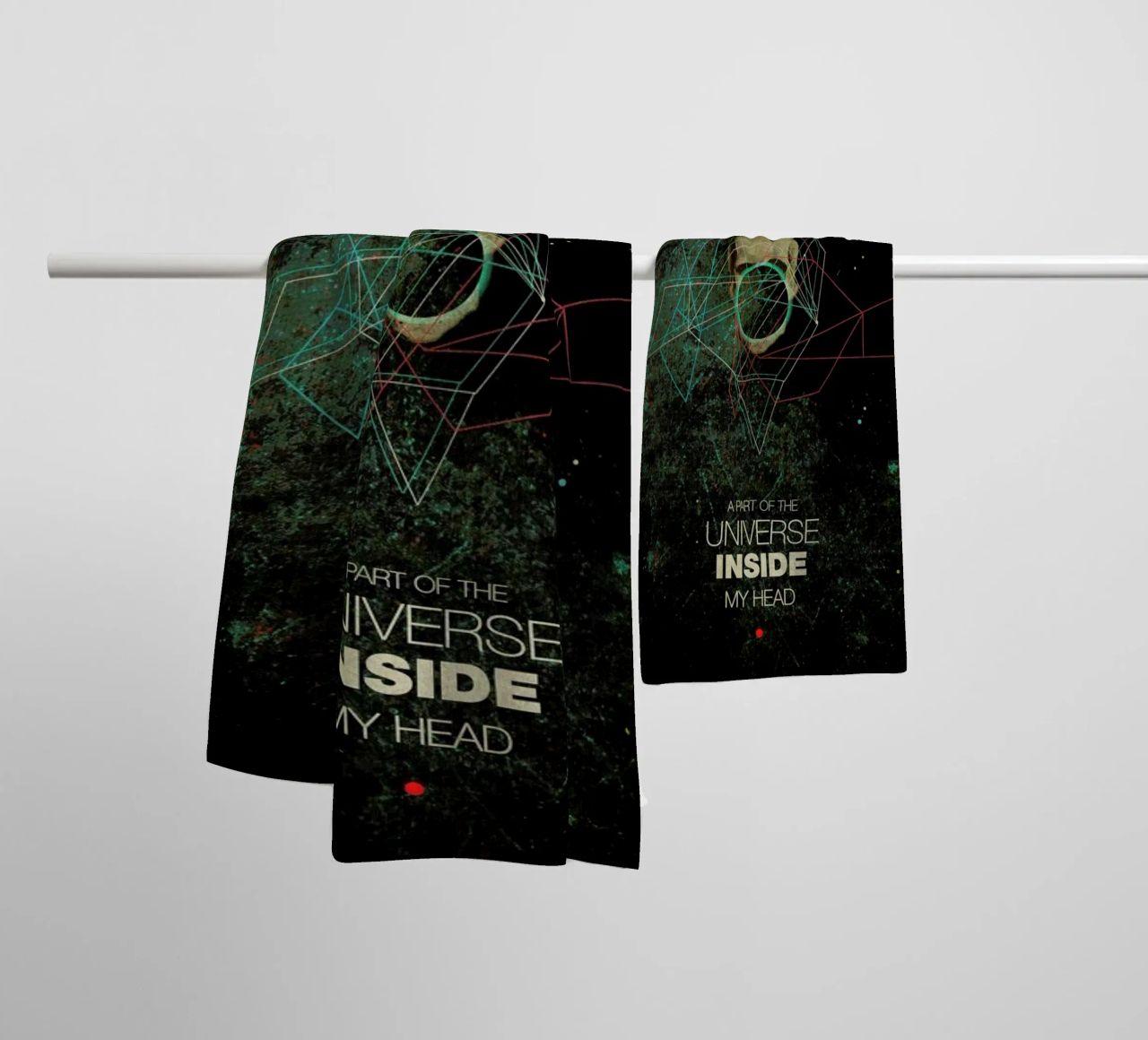 A Part Of The Universe Inside My Head towel by Frank Moth