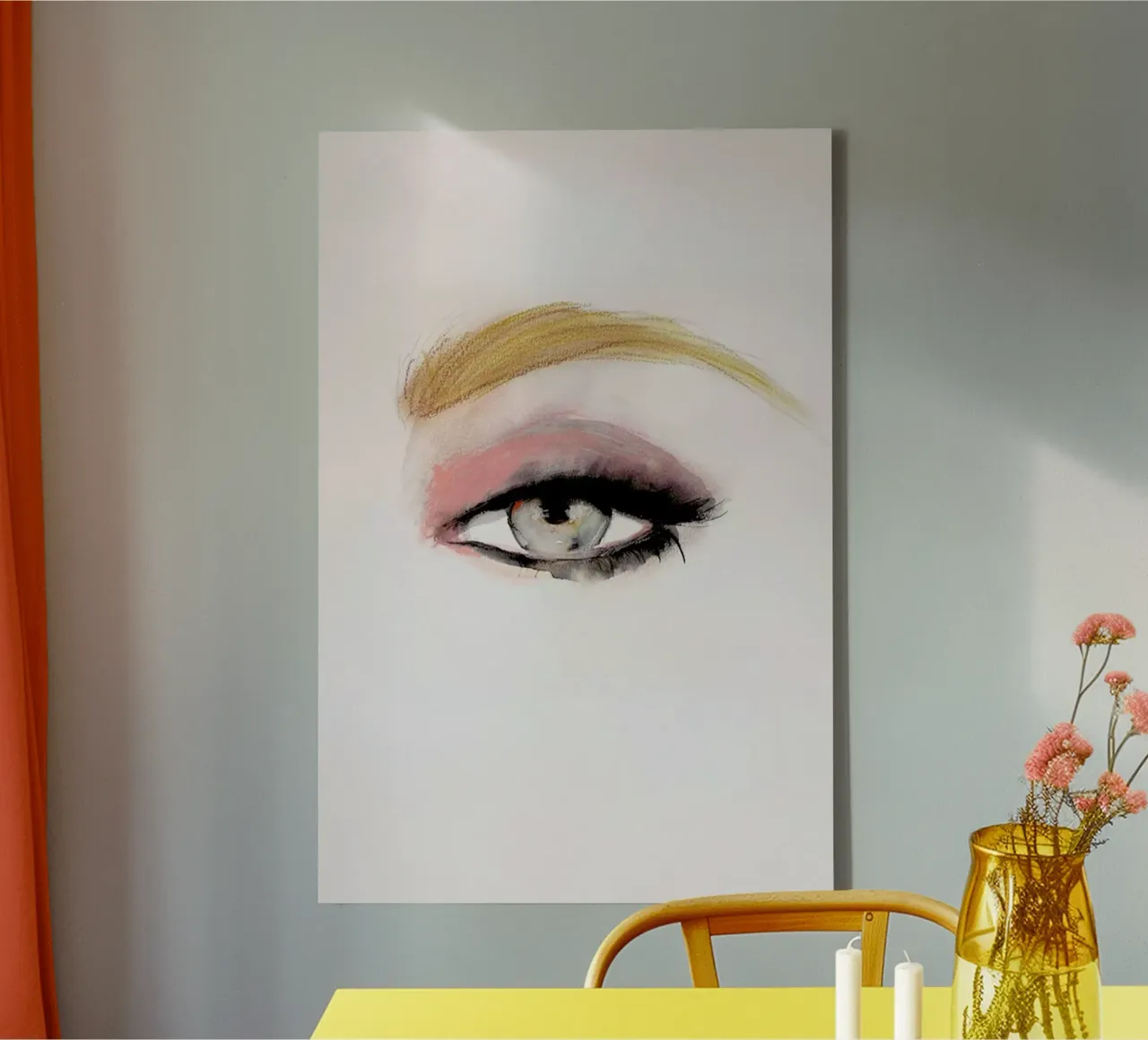 Single Eye+Series01 canvas by Leigh Viner