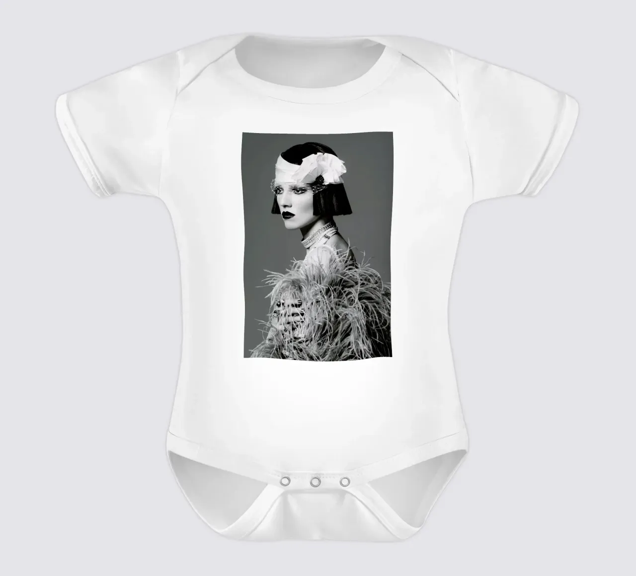 Feathers I body neonato maniche corte da Runway Collective