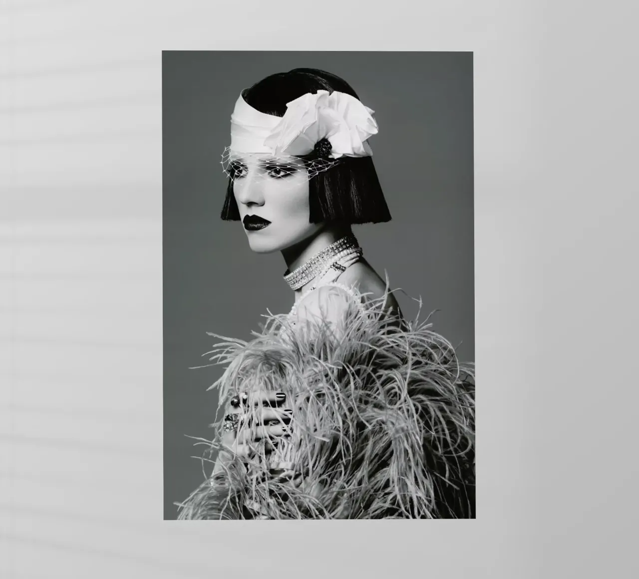 Feathers I lámina retroiluminada de Runway Collective