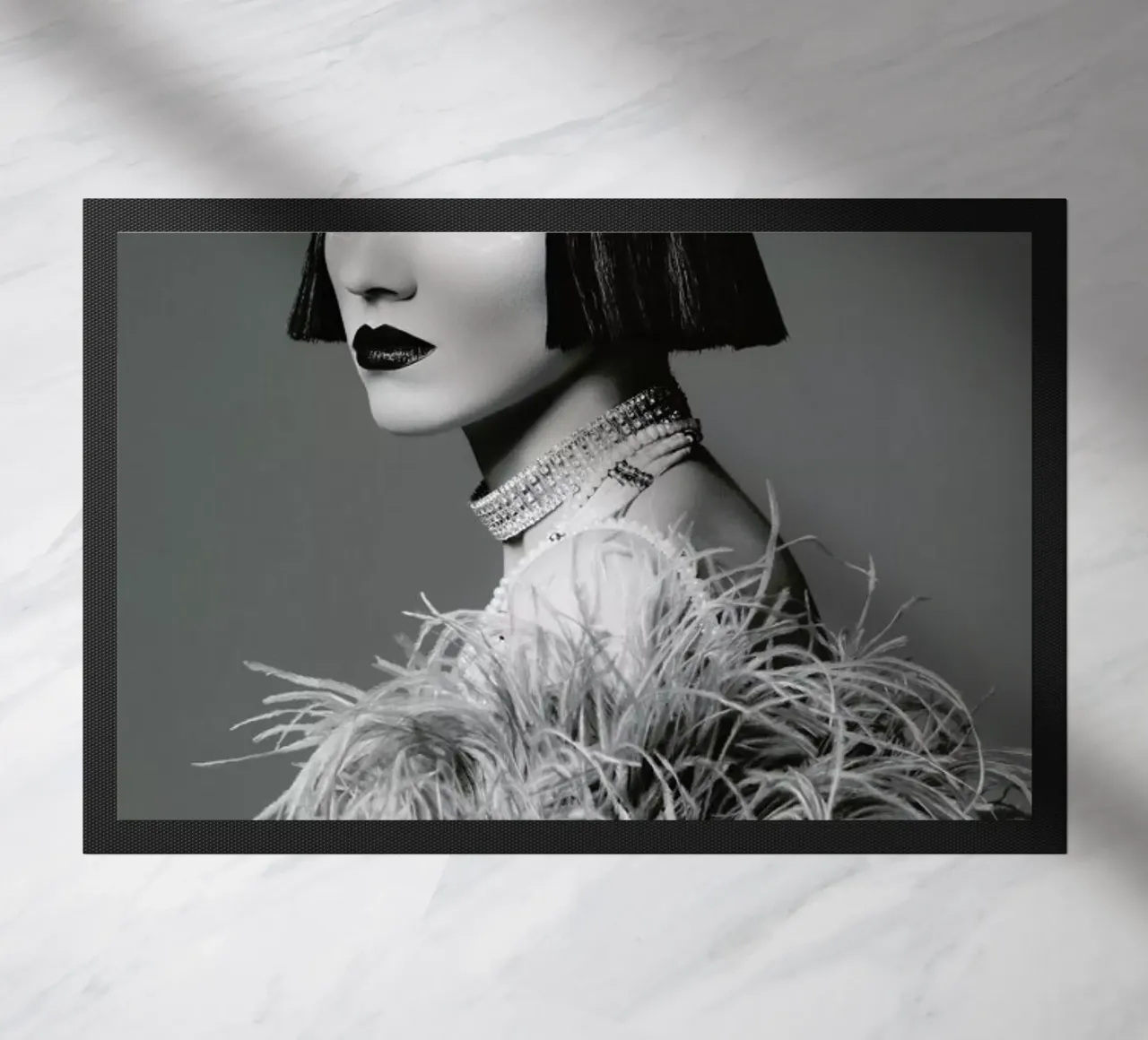 Feathers I doormat by Runway Collective