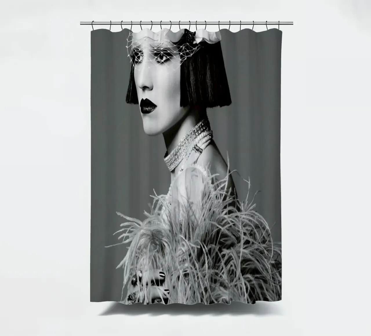 Feathers I tenda da doccia da Runway Collective
