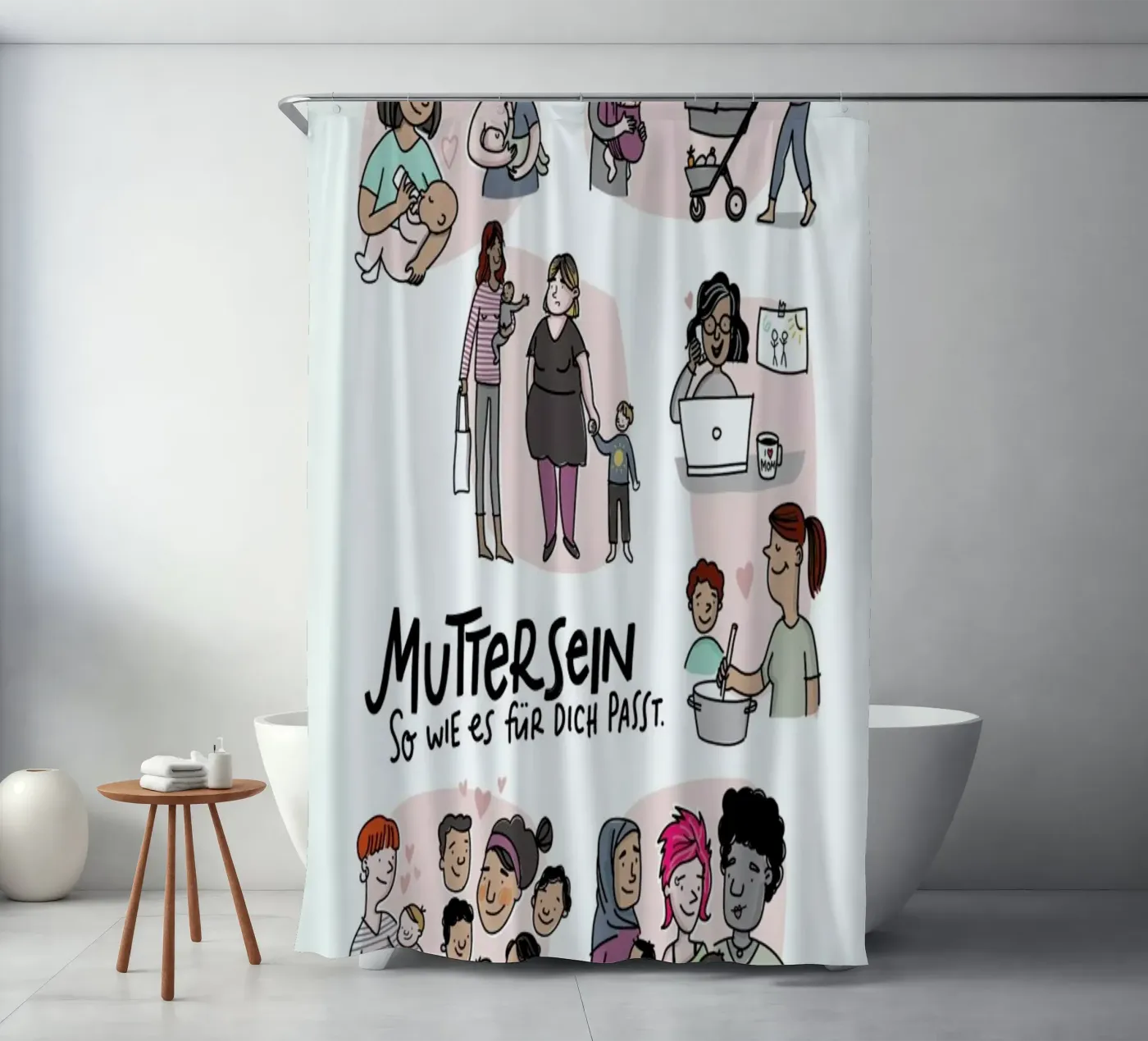 Mutter Duschvorhang von Geborgen Wachsen x JUNIQE