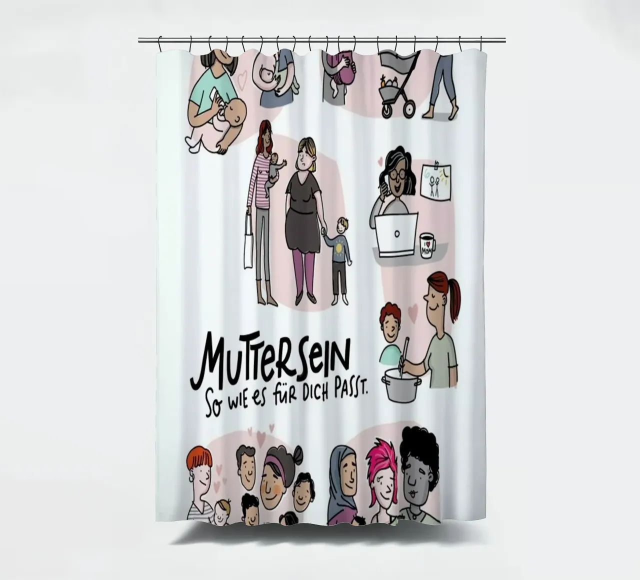 Mutter Duschvorhang von Geborgen Wachsen x JUNIQE