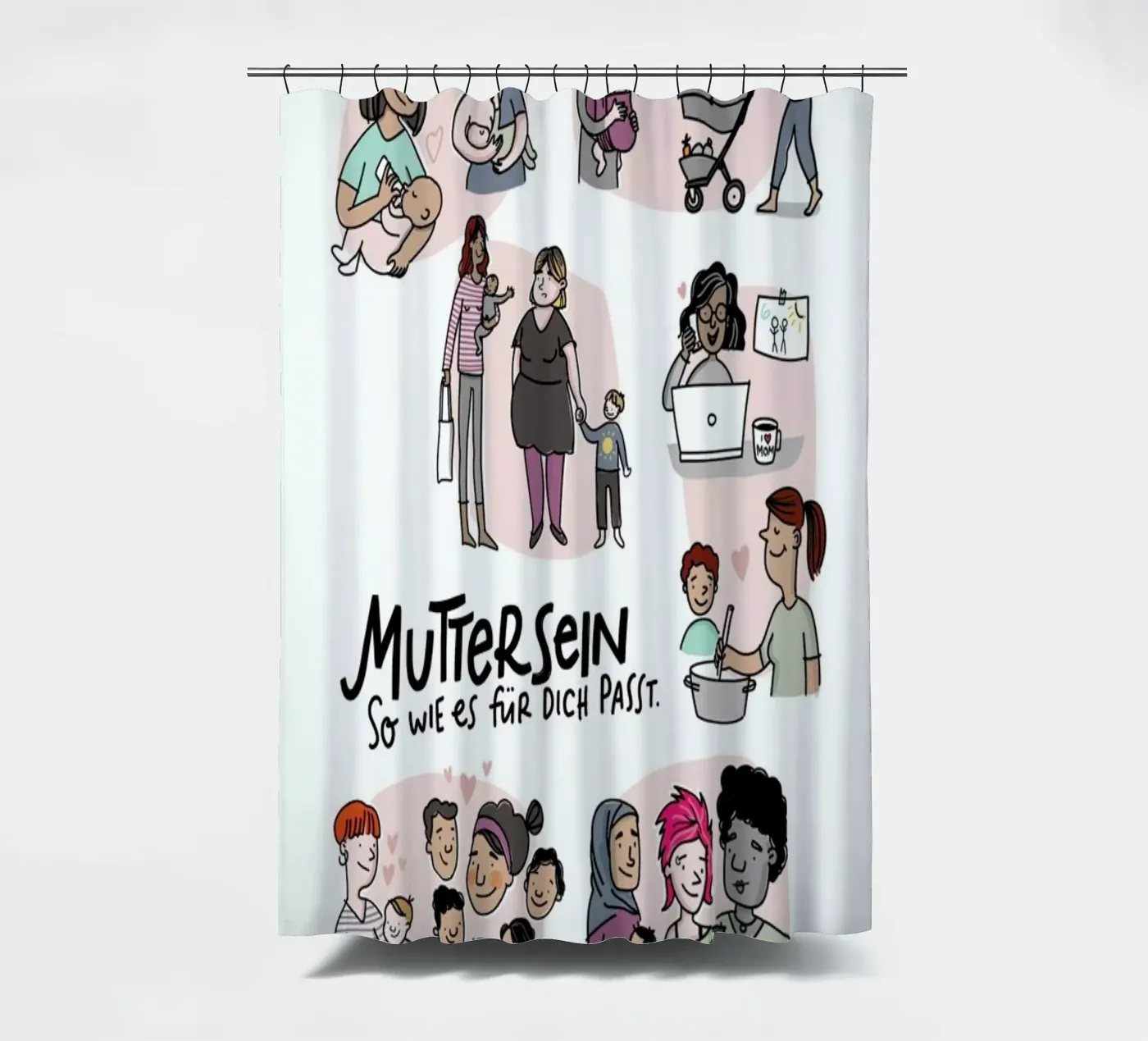Mutter Duschvorhang von Geborgen Wachsen x JUNIQE