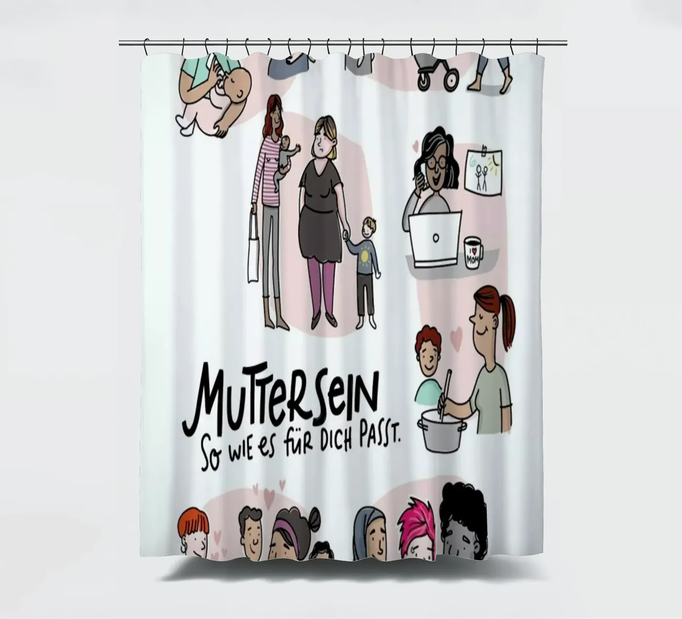 Mutter Duschvorhang von Geborgen Wachsen x JUNIQE