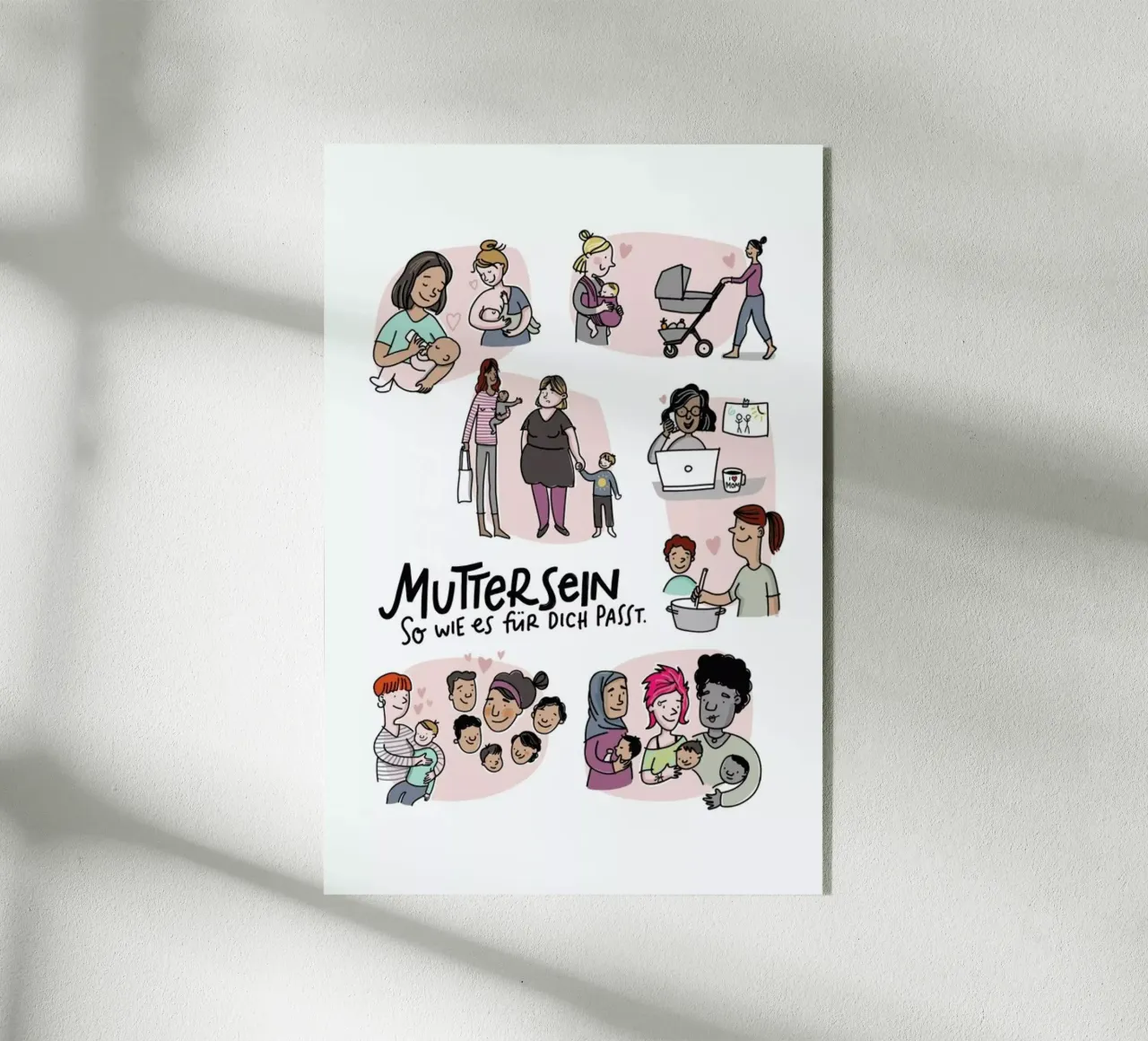 Mutter acryl van Geborgen Wachsen x JUNIQE