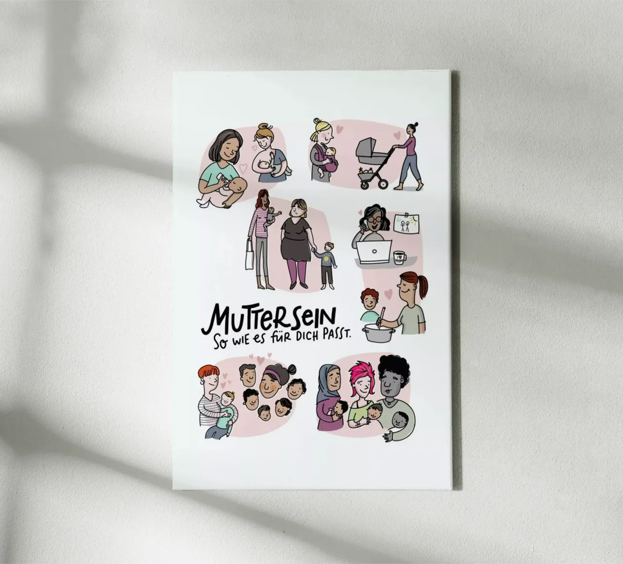 Mutter canvas van Geborgen Wachsen x JUNIQE