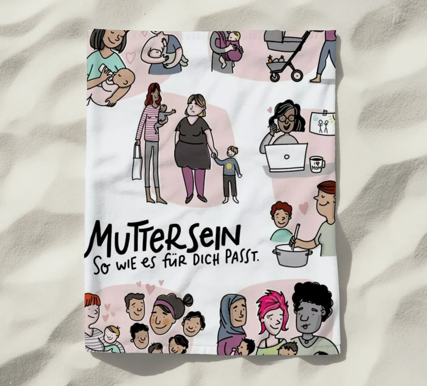 Mutter Strandtuch von Geborgen Wachsen x JUNIQE