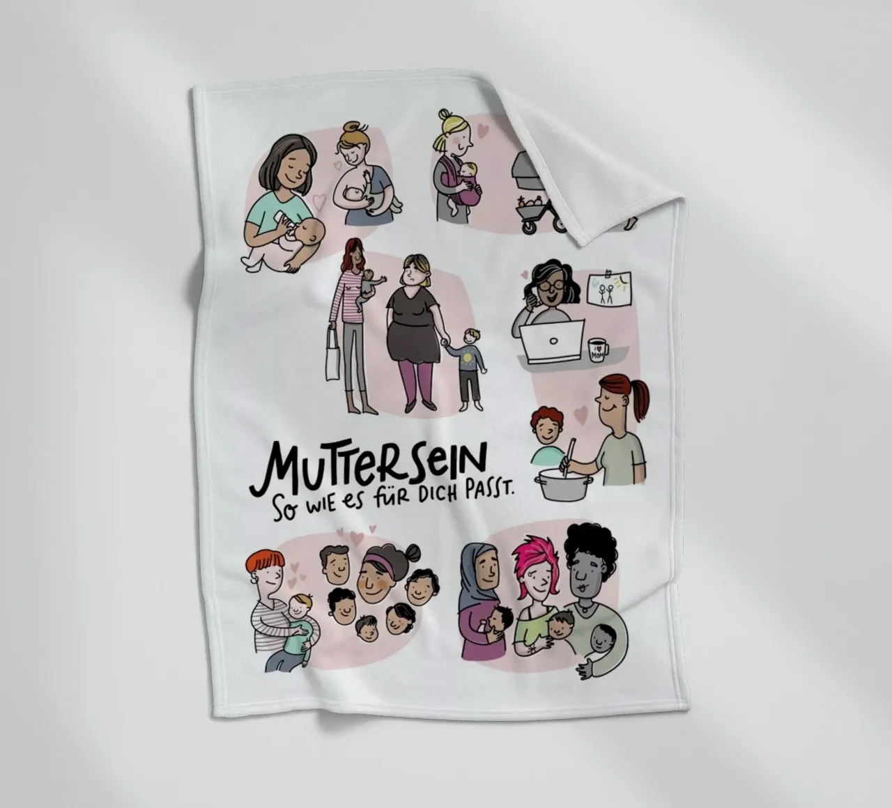 Mutter fleece blanket by Geborgen Wachsen x JUNIQE
