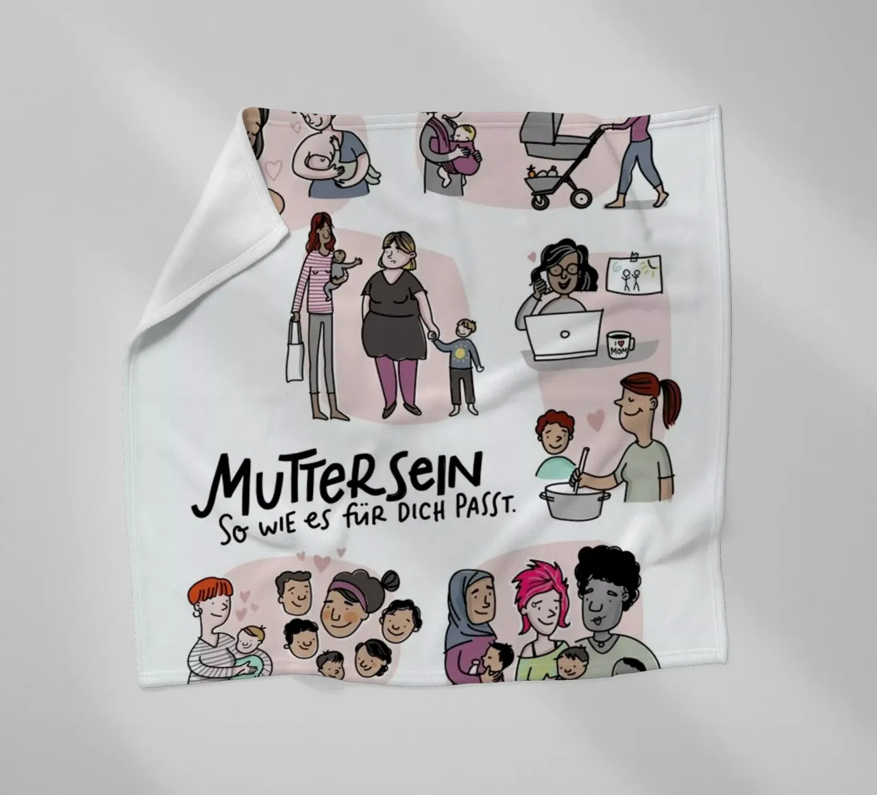 Mutter fleece blanket by Geborgen Wachsen x JUNIQE