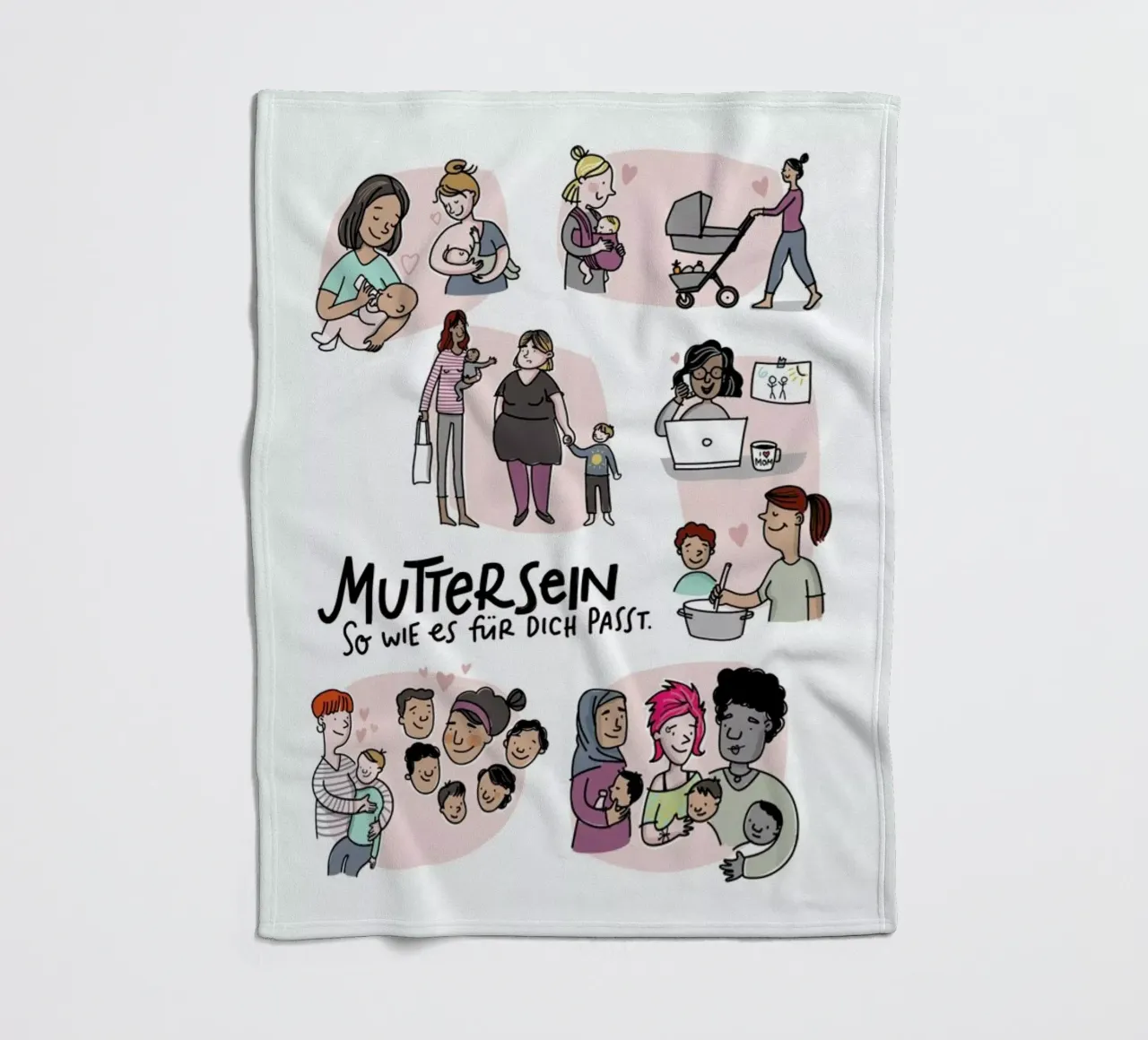 Mutter fleece blanket by Geborgen Wachsen x JUNIQE