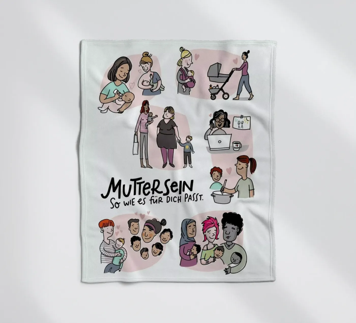 Mutter Fleecedecke von Geborgen Wachsen x JUNIQE
