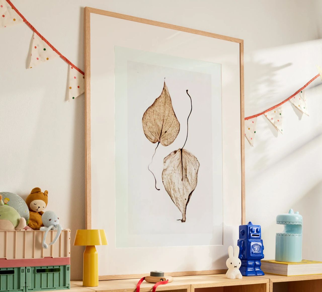 Delicate Leaves poster with aluminum frame by Flora & Fauna
