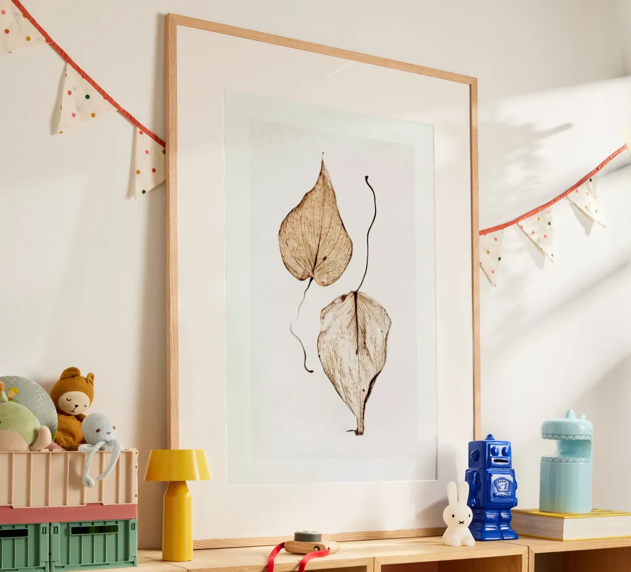 Delicate Leaves poster con telaio in alluminio da Flora & Fauna