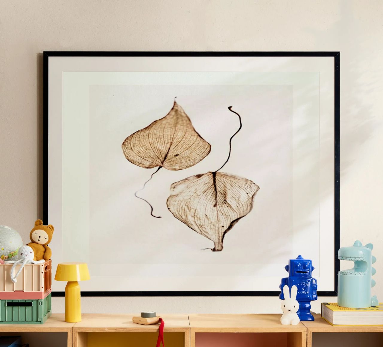 Delicate Leaves poster with aluminum frame by Flora & Fauna