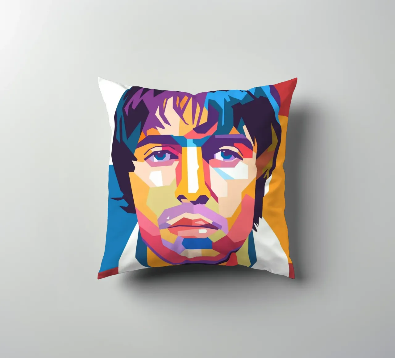 Liam Gallagher pop-art portret kussen van Hantamrata