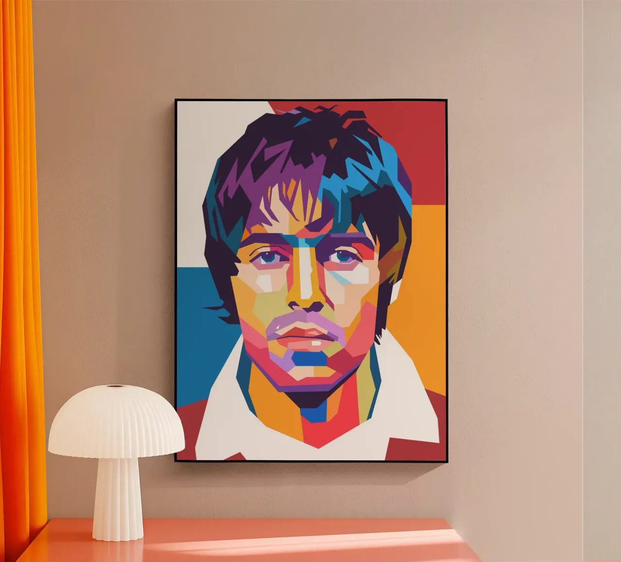 Liam Gallagher pop art portrait acrylic glass by Hantamrata